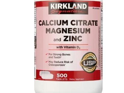 Bổ Sung Canxi Citrate, Magie và Kẽm: Viên Uống Kirkland Signature Calcium Citrate, Magnesium and Zinc