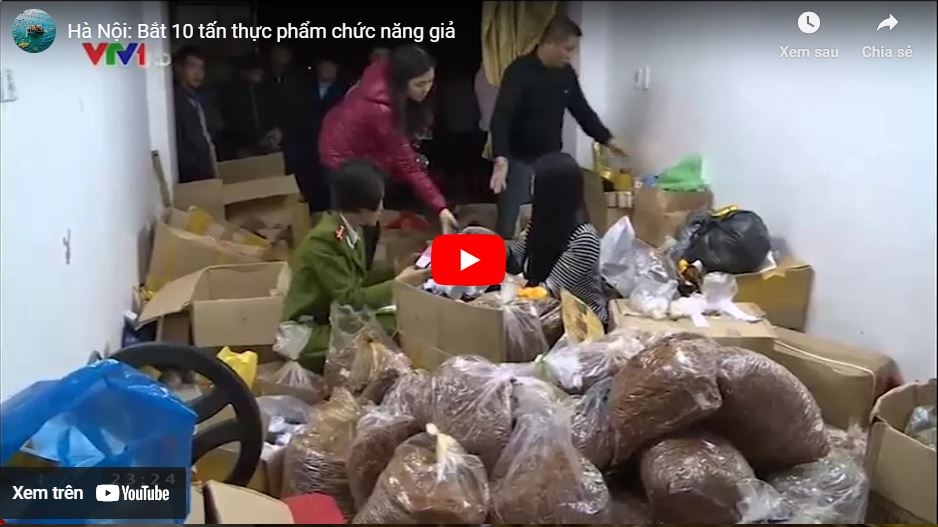 Hà Nội: Bắt 10 tấn thực phẩm chức năng giả