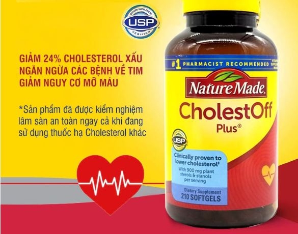 Viên Uống Giảm Cholesterol Nature Made Cholest Off Plus: Hỗ Trợ Sức Khỏe Tim Mạch và Giảm Cholesterol