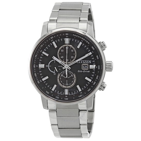 Đồng Hồ Nam CITIZEN Chronograph Eco-Drive Black Dial Men's Watch CA0840-87E