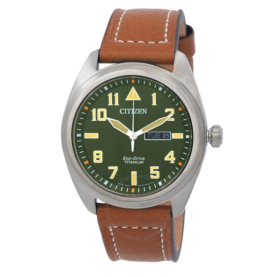 Đồng Hồ Nam CITIZEN Eco-Drive Avion Super Titanium Green Dial Men's Watch BM8560-02X