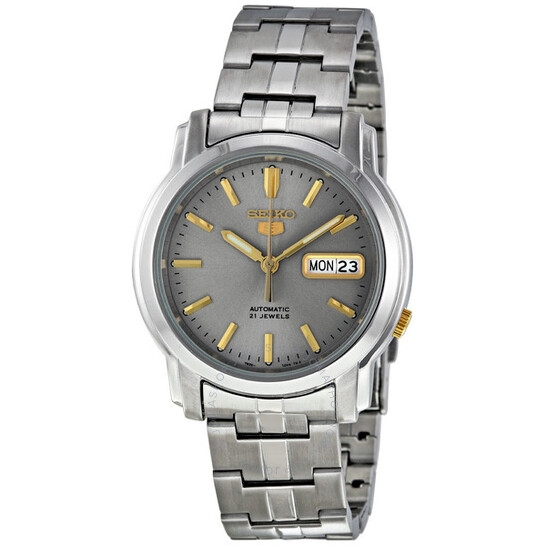 Đồng Hồ Nam SEIKO 5 Automatic Grey Dial Stainless Steel Men's Watch SNKK67