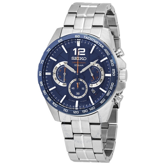 Đồng Hồ Nam SEIKO Chronograph Quartz Blue Dial Men's Watch SSB345