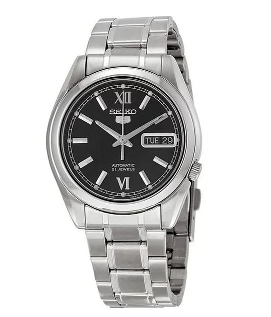 Đồng Hồ Nam Seiko Men's 5 Automatic SNKL55K Silver Stainless-Steel Automatic Watch