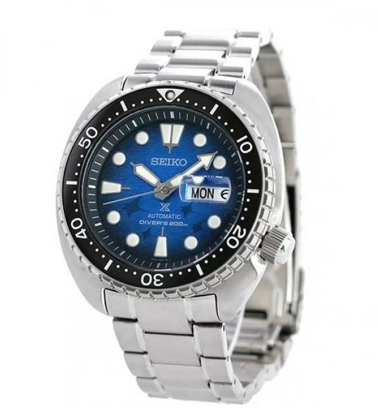 Đồng Hồ Nam Seiko Men's Prospex Special Edition 45mm Blue Manta Ray Diver Watch SRPE39