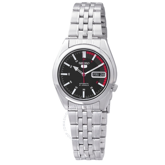 Đồng Hồ Nam SEIKO Series 5 Automatic Black Dial Unisex Watch SNK375K1