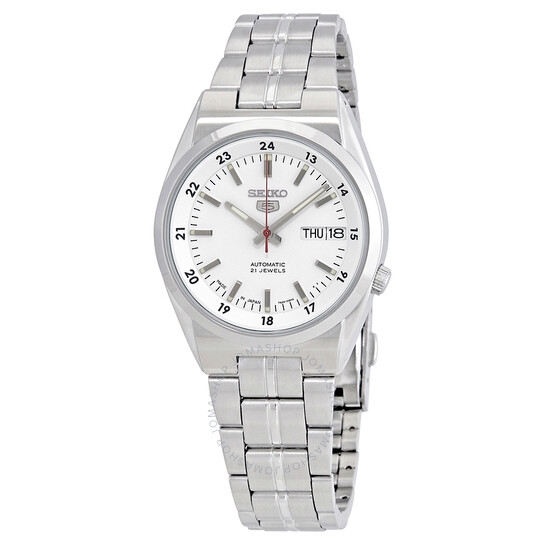 Đồng Hồ Nam SEIKO Series 5 Automatic Date-Day White Dial Men's Watch SNK559J1