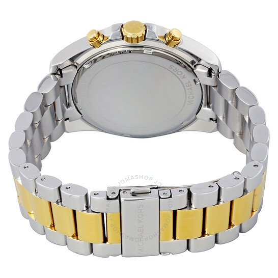 Michael Kors Bradshaw Ladies Chronongraph Watch Gold Bracelet Blue Face  MK5923
