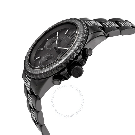 Đồng Hồ Nữ MICHAEL KORSEverest Chronograph Quartz Crystal Black Dial Ladies Watch MK6974