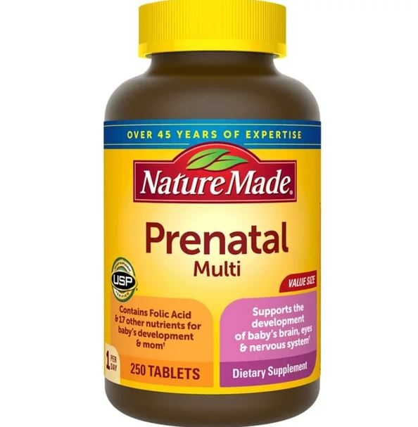 Viên Uống Tiền Thai Sản Nature Made Prenatal Multi , 250 viên / Nature Made Prenatal Multi, 250 Tabs